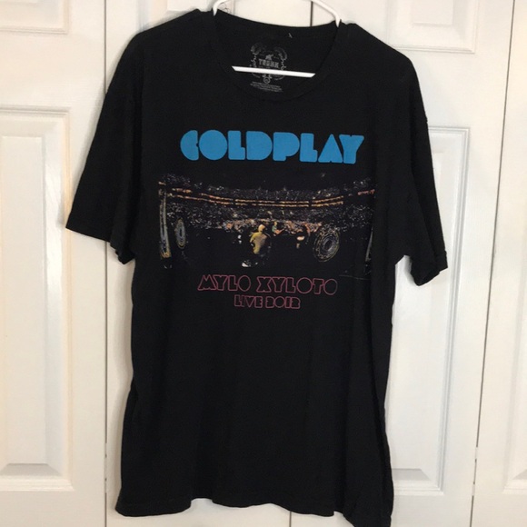Coldplay Mylo Xyloto Live 2012 Black T-Shirt - Picture 1 of 3